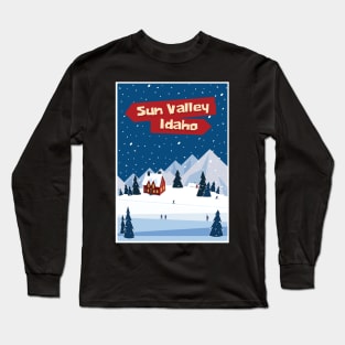 Sun Valley, Idaho,Ski Poster Long Sleeve T-Shirt